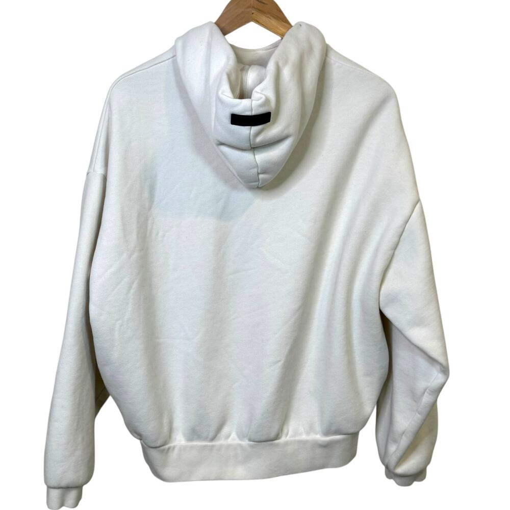 Fear Of God Essentials Size Small Off White Cloud Dancer Hoodie Sweatshirt - Picture 4 of 6